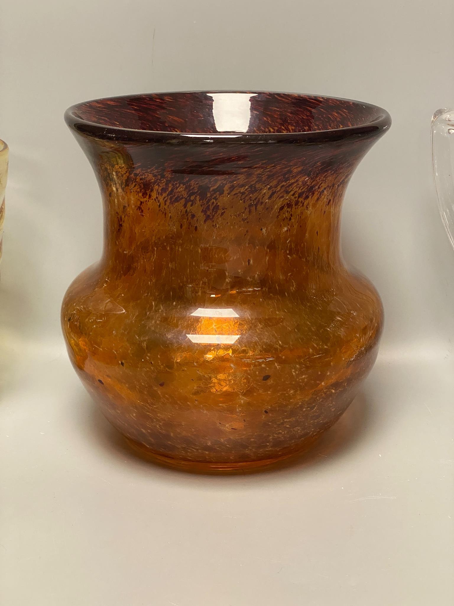 Assorted decorative glass vases etc